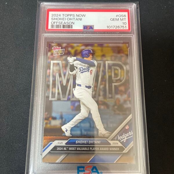 PSA10 2024 topps now OS6 大谷翔平 MVP