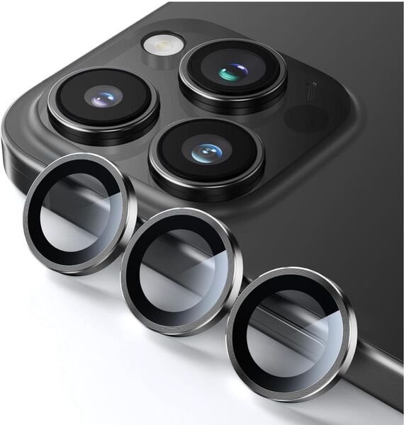 NIMASO カメラフィルム iPhone 15 Pro/iPhone 15 Pro Max 用 アルミ合金製+9H強化ガラス
