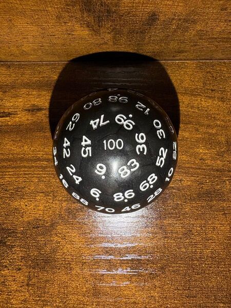 100面ダイスです。約49mmあります!