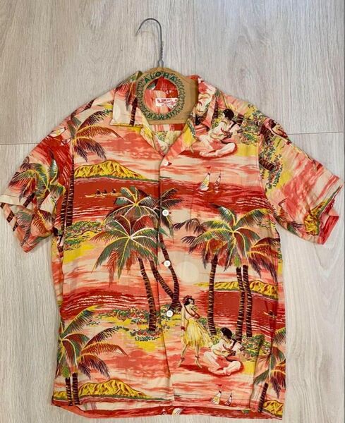 SUN SURF サンサーフ アロハシャツ フラダンサー XS