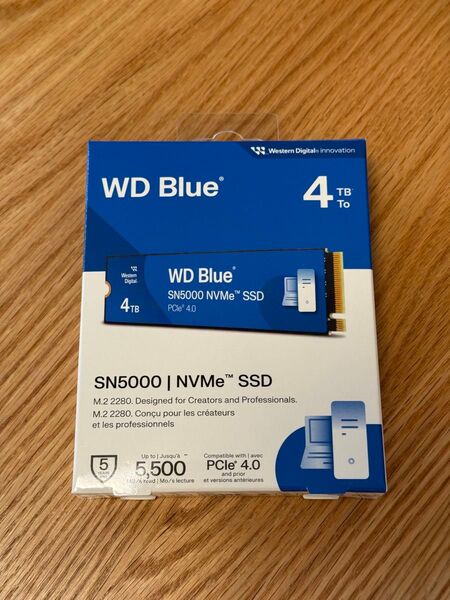 新品未開封 WesternDigital WD Blue SSD M.2 NVMe 4TB WDS400T4B0E メーカー保証
