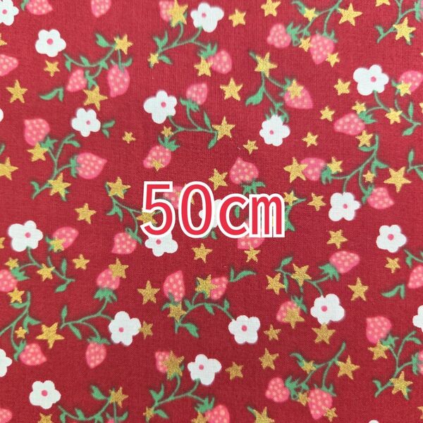 リバティ タナローン生地 イザベルスパークル レッド 50㎝