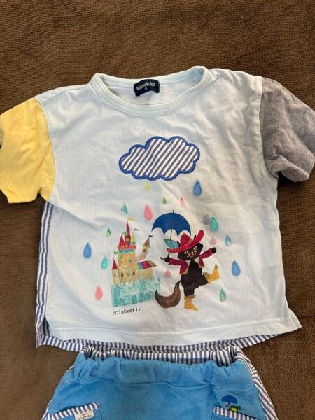 kladskap colobockle 長靴をはいた猫 クレードスコープ コロボックル 100 Tシャツ 上下セット