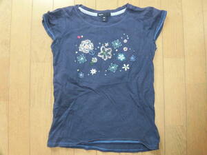 Gap gap* beads embroidery color .. navy blue color half .. T-shirt *150