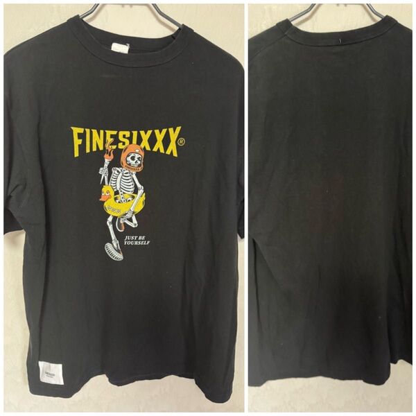 ファインシックス(FINESIXXX)Tシャツ tee XLサイズ 前プリント黒
