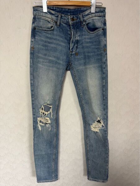 ksubi スビ ジーンズ デニム W29 VAN WINKLE NO GLORY ダメージ リペア 加工 スキニー