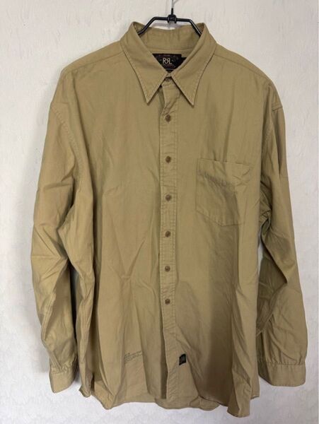RRL ダブルアールエル ラルフローレン シャツ ベージュ XLサイズ 美品