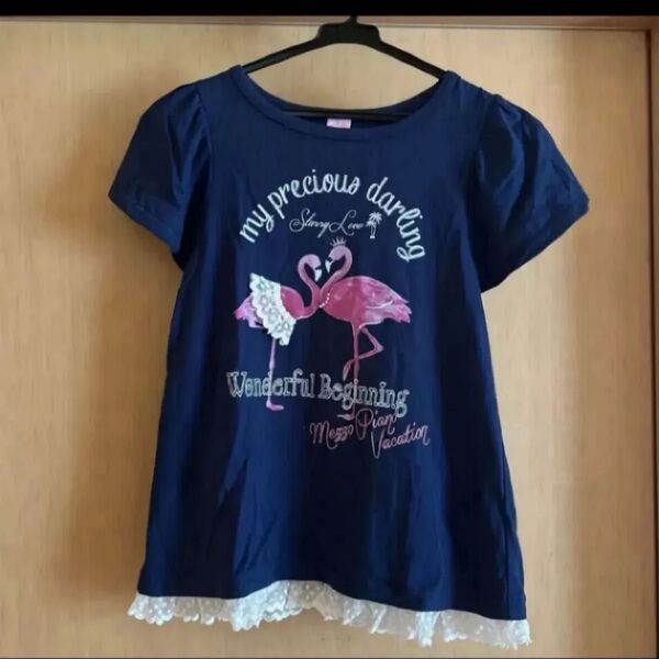 メゾピアノ 裾のフリルが可愛い Tシャツ チュニック 150