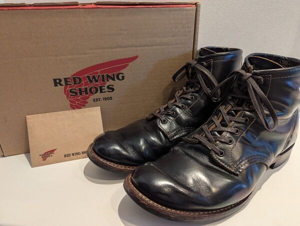 【良品】Red Wing ベックマン フラットボックス 9060 黒 28cm(10D)茶芯