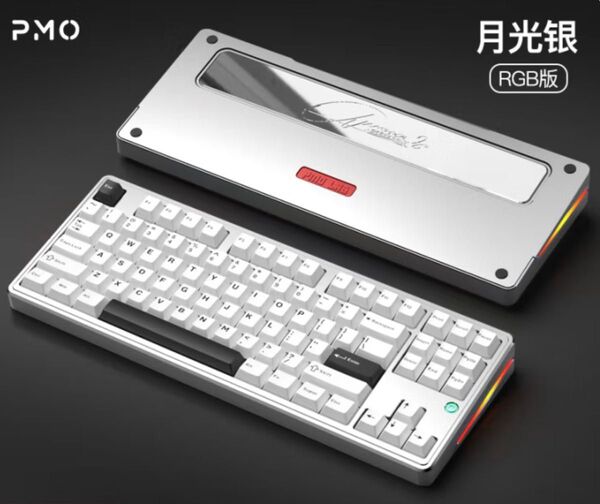 WobLab新作 日本未発売 新品未開封PMO Aurora 80 メカニカルキーボード Sliver