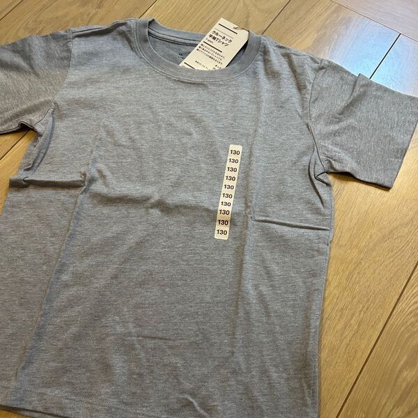 無印良品 クルーネック 半袖Tシャツ Tシャツ 半袖 無地 グレー size130