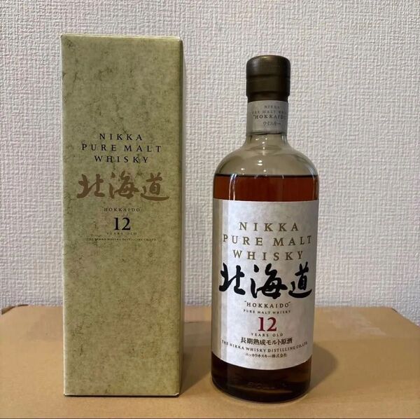 ニッカ ピュアモルト ウイスキー 北海道12年 箱付き 未開封 NIKKA whisky 古酒 PURE MALT