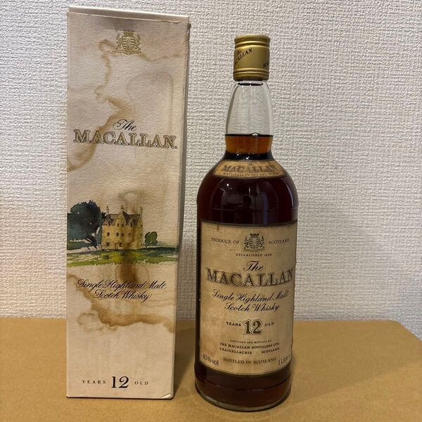 The MACALLAN ザ・マッカラン 12年 シェリーオークカスク ウイスキー 1000ml 箱付き 未開封 古酒 液面良好