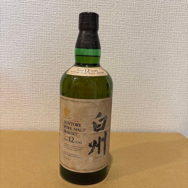 サントリーピュアモルトウイスキー 白州12年 旧ラベル 750ml 未開封(3) SUNTORY WHISKY 古酒