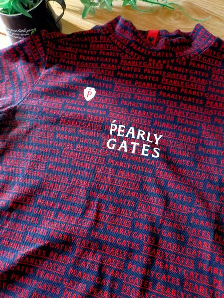 PEARLY GATES モックネックト ネイビー×レッド パーリーゲイツ