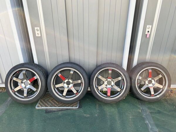 VOLK TE37 SONIC SL 16×8.0J +34 face4 4H-100 POTENZA 195/45R16 4本