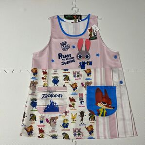 ズートピア ピンク ディズニーキャラクター保育士エプロン フリーサイズ 新品未使用