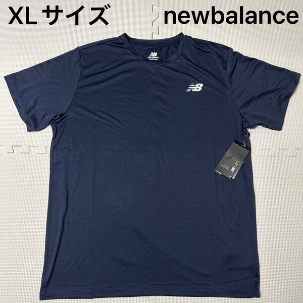 ニューバランス newbalance メンズ半袖ドライTシャツ ネイビー XLサイズ 新品未使用