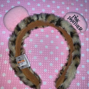 PINK PANTHER ピンクパンサー USJ ユニバ ファー カチューシャ 未使用 ユニバーサルスタジオジャパン 公式グッズ