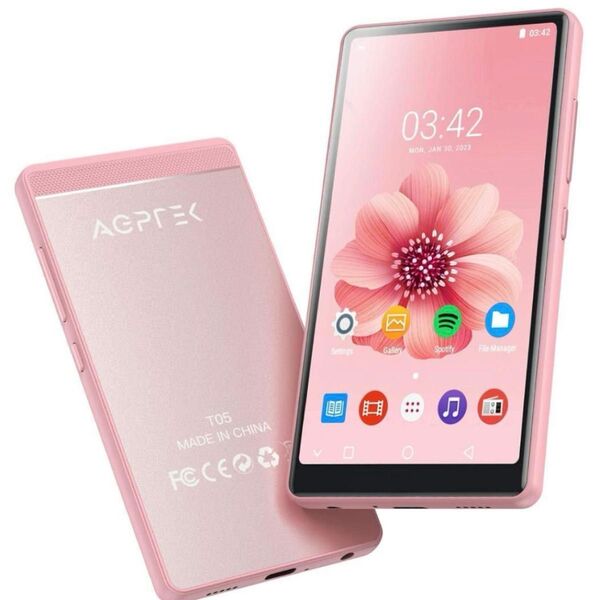 【大特価】MP3プレーヤー MP4プレーヤー ピンク Androidシステム WiーFi対応 AGPTEK 8G Type-C端末