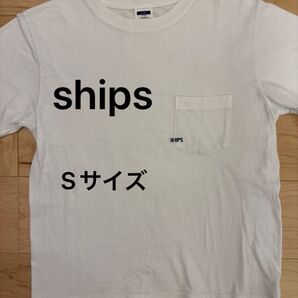 【美品】SHIPS ポケットTシャツ ホワイト Mサイズ