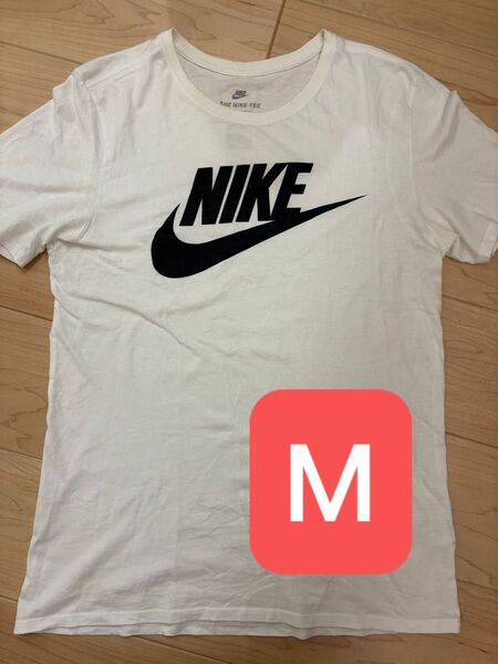 【美品】NIKE Tシャツ Mサイズ ホワイト ナイキ 白 半袖 シャツ スポーツ Tシャツ
