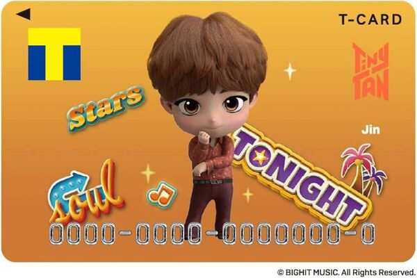 BTS TinyTANT Jin Tカード Vポイントカード