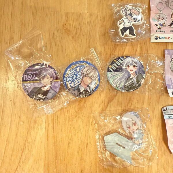 ☆5個セット☆ にじさんじ くら寿司 めじるしチャーム イブラヒム オリジナル缶バッジ 葉加瀬冬雪 榊ネス アクリルスタンド
