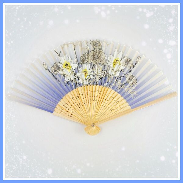 新品 扇子 おしゃれ 人気 贈り物 猛暑対策 浴衣 着物 和小物 白 青 和装 夏扇子 せんす 和風