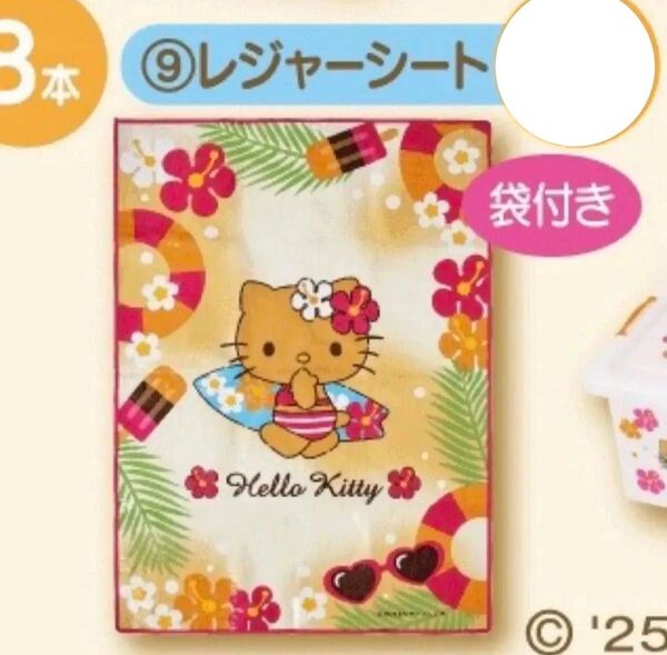 新品未開封 ハローキティ 日焼け くじ レジャーシート 賞品 サンリオ キャラクターグッズ キティちゃん 黒ギャル 海 プール