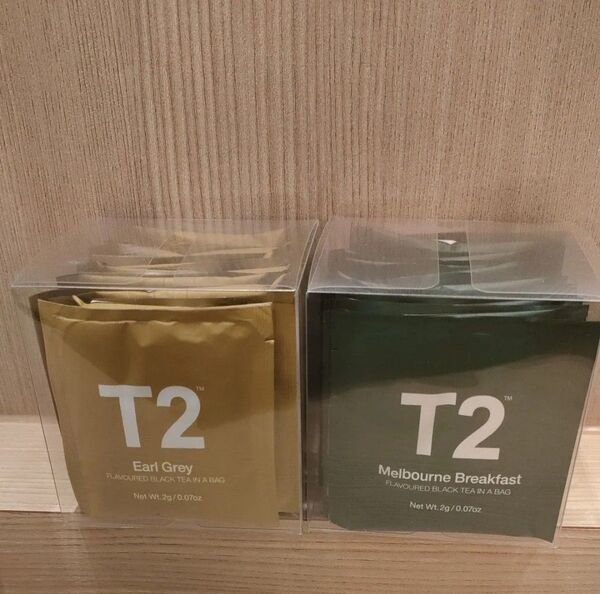 30袋セット 新品 T2 ホット紅茶 ティーバッグ アールグレイ メルボルンブレックファースト 2種×各15袋 セット ドイツ