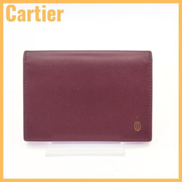Cartier カルティエ レザー マストライン カードケース レザー 箱付き 名刺入れ