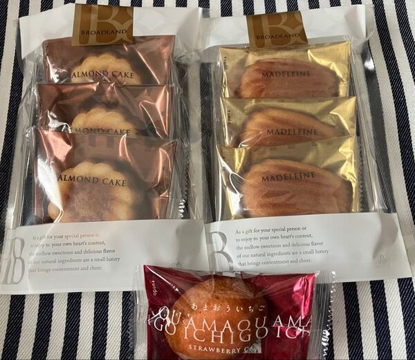 モロゾフ アーモンドケーキ、マドレーヌ、あまおういちごケーキ