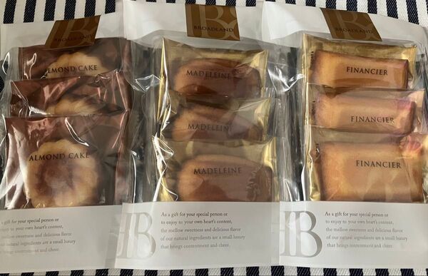 モロゾフ アーモンドケーキ、マドレーヌ、フィナンシェ