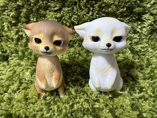 2体 ホッキョクオオカミ ニホンオオカミ オオカミのドール cocoriang kumukuku