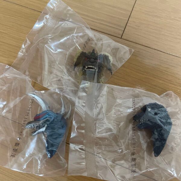 一番くじ ゴジラ 大怪獣列伝G G賞 モンスターヘッドマグネット 3種セット