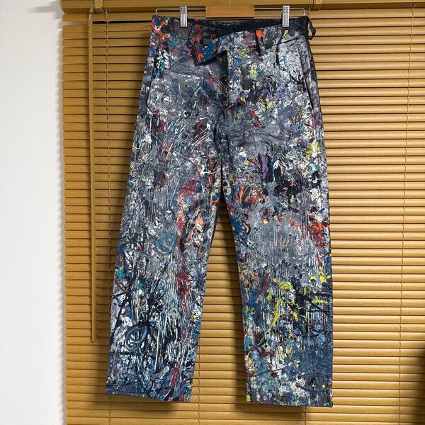 CHARLES JEFFREY LOVERBOY ペイント加工デニムパンツ