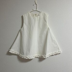 ノースリーブ フリル付きトップス チュニック