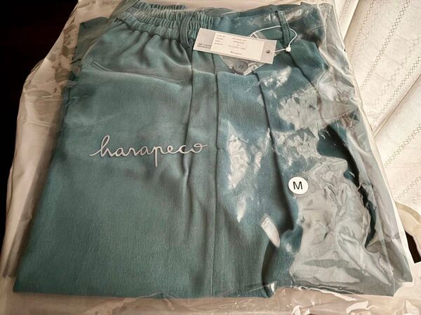 harapeco center press wide-pants センタープレスワイドパンツ ターコイズ ブルー M 2022