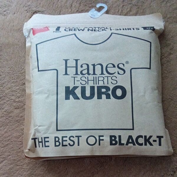 ヘインズ Hanes KURO メンズ 半袖Tシャツ 7.0オンス クロ 黒 クルーネックTシャツ 綿100%