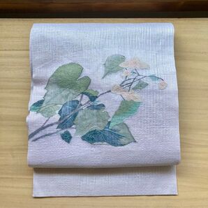 名古屋帯 刺繍 花柄 長尺