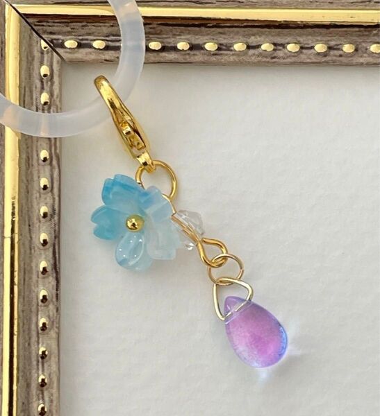 青の桜 アンブレラマーカー 傘マーカー ハンドメイド