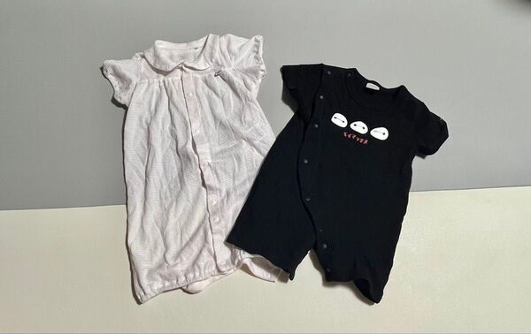 半袖 ロンパース カバーオール まとめ売り ベビー 50 60 70 前あき 男の子 女の子 ベビー服