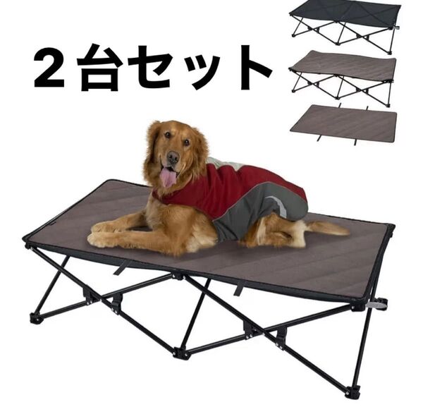 ドッグコット アウトドア 折りたたみ 洗える キャンプ 超大型犬用 XL2台セット