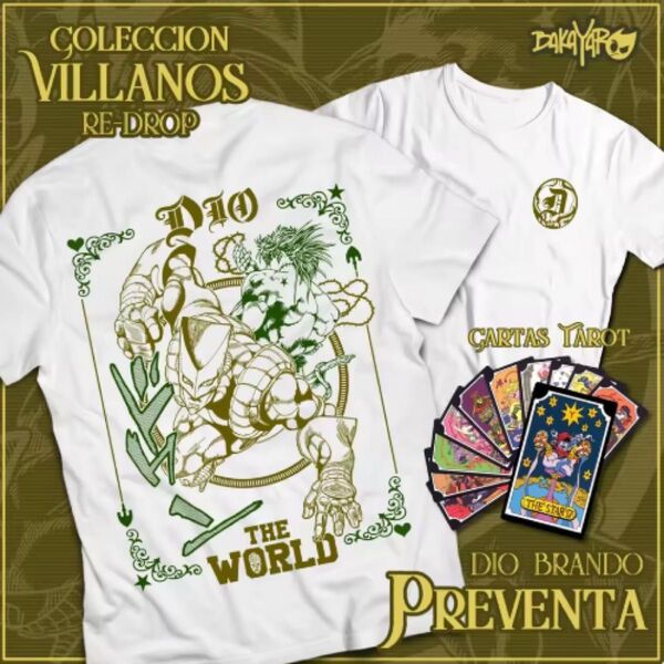 ジョジョの奇妙な冒険 DIO ディオ スタンド ザ ワールド tシャツ レディース 女性 ホワイト