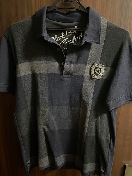 BLACK LABEL CRESTBRIDGE ポロシャツ チェック柄 ネイビー