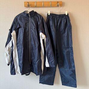 【M】自転車レインコート レインウェア 男女兼用 リュック対応タイプ