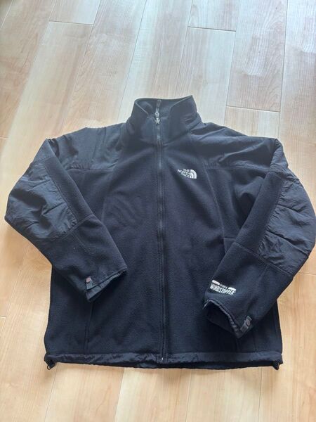THE NORTH FACE ノースフェイス フリースジャケット 黒 L 刺繍ロゴ フルジップ