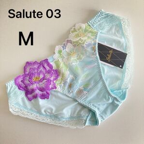 ワコール サルート 日本の花嫁 ノーマルショーツ単品 Mサイズ SX 03 水色