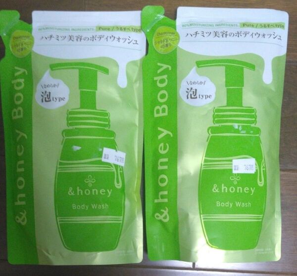 &honey (アンドハニー) ピュアモイスト 泡ボディウォッシュ (詰替え/シャルドネハニー) 440ml×2袋